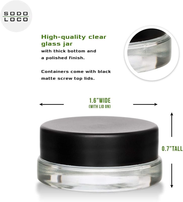 Unique Childproof 5ml Glass Dab Jars For Extract Concentrate Wax