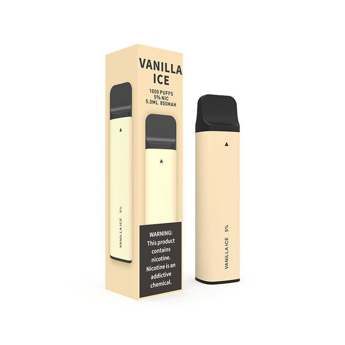 Lightweight 6.0ml Disposable Vape Device 1000 Puffs Vanilla Ice Cotton Coil