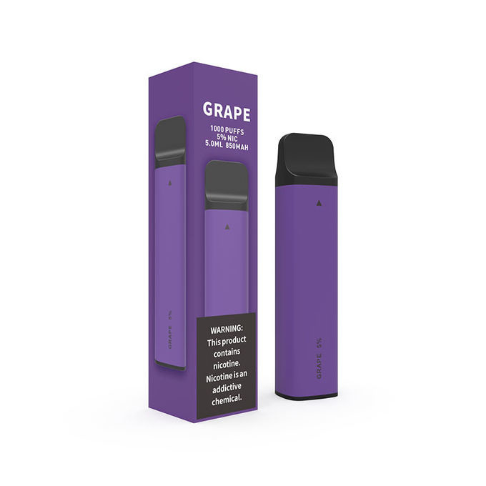Grape Salt Nicotine Disposable Vapes 850mAh 1000 Puffs Vapor E Cig
