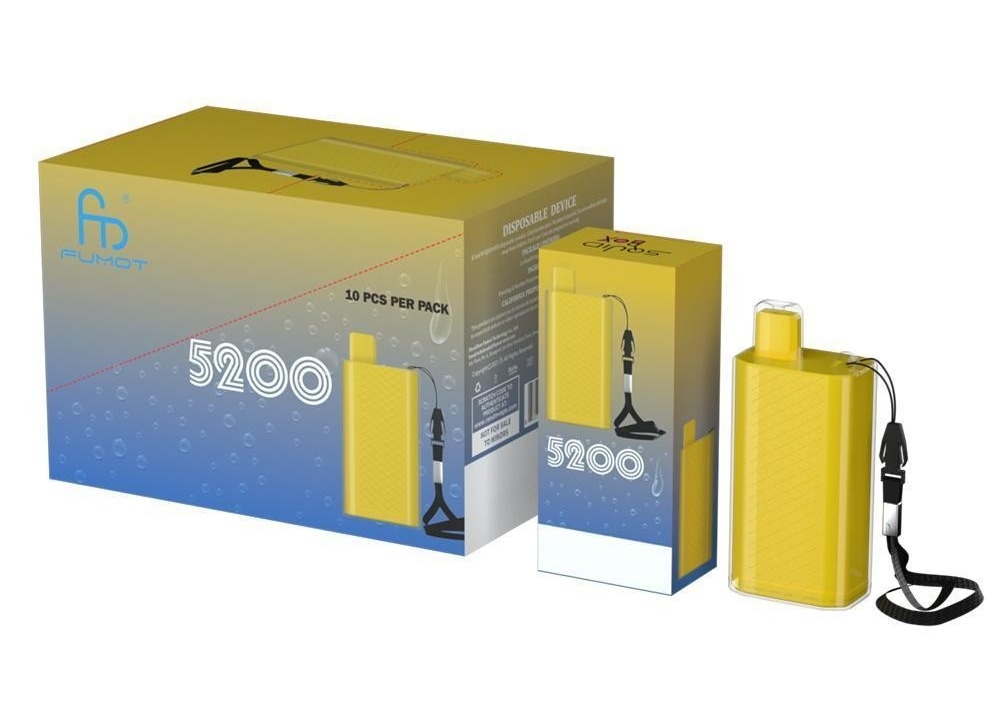 Mesh Oil 5200 Puffs E Cigarette Vaper Rechargeable Disposable Vape RandM Squid Box