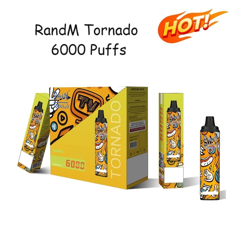 Fumot 100% Original Disposable E Cigarette RandM Tornado 6000 Puffs Vape